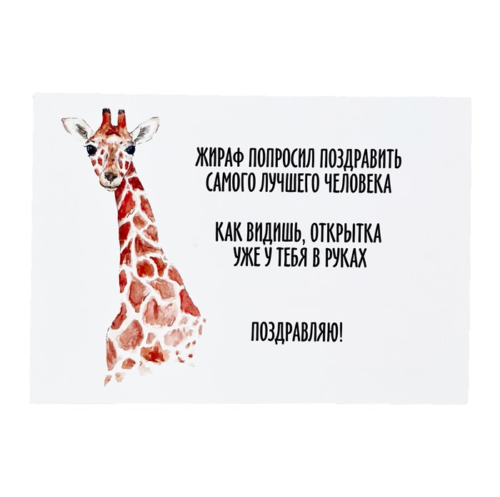Открытка "Жираф" 1819 - фото 4926